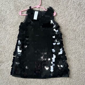 GAP Black and Silver Sequin Kids Dress